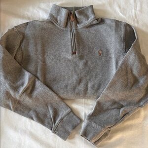 Polo by Ralph Lauren Gray Half-Zip Sweater